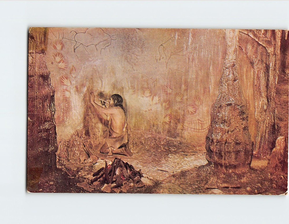 Postcard Restoration Of An Aurignacian Cave Field Museum Chicago Illinois USA