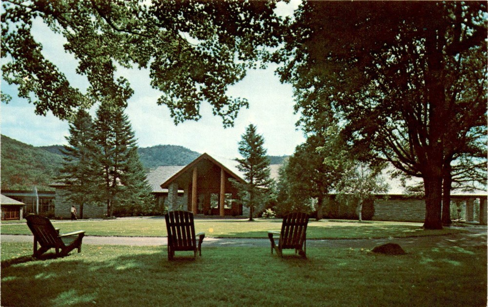 Adirondack Museum, Blue Mountain Lake, New York, Main Building, Postcard
