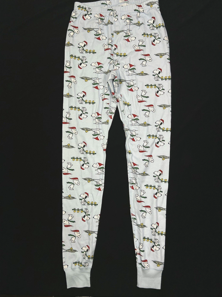 Hanna Andersson Christmas  Snoopy Pants Medium Pajamas PJs Organic Peanuts