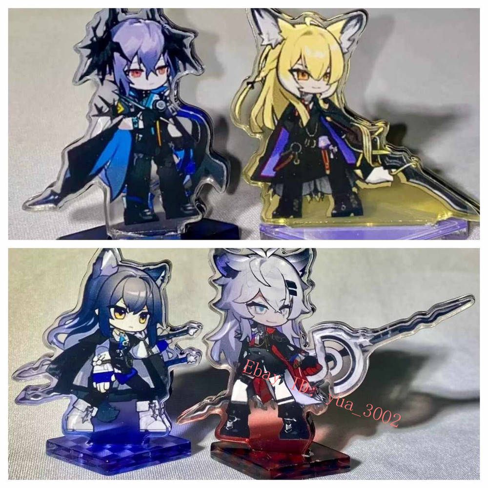 2Pcs/set Arknights Texas Lappland Logos Vulpisfoglia Acrylic Figure Stand Model
