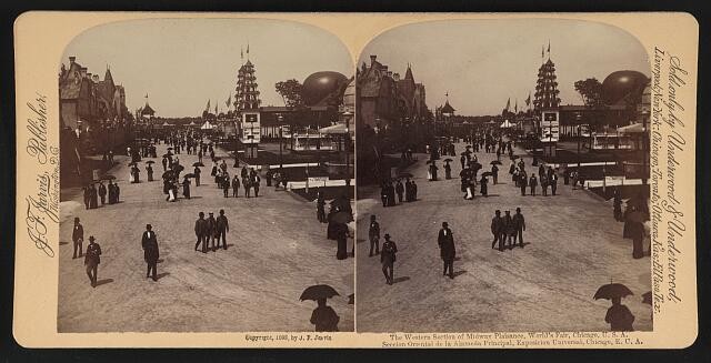 The Western Section of Midway Plaissance, World's Fair, Chicago, U.S.A.