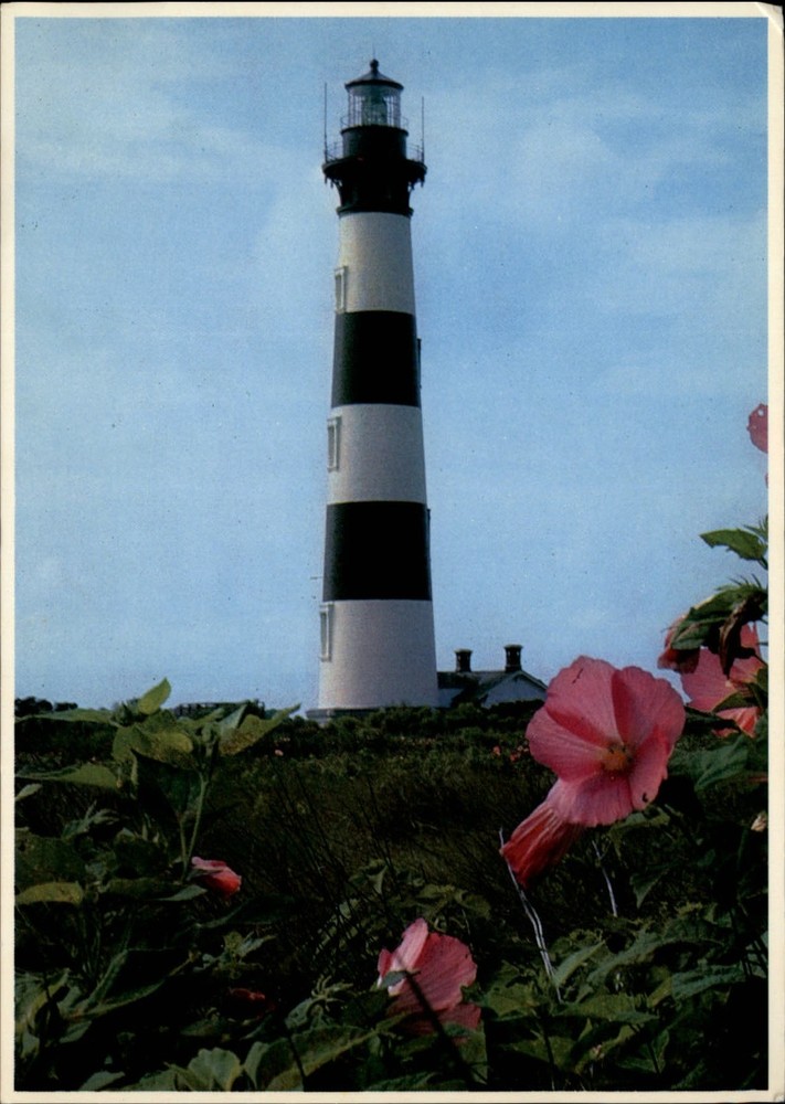 Nags Head North Carolina Bodie Island Light House unused vintage postcard