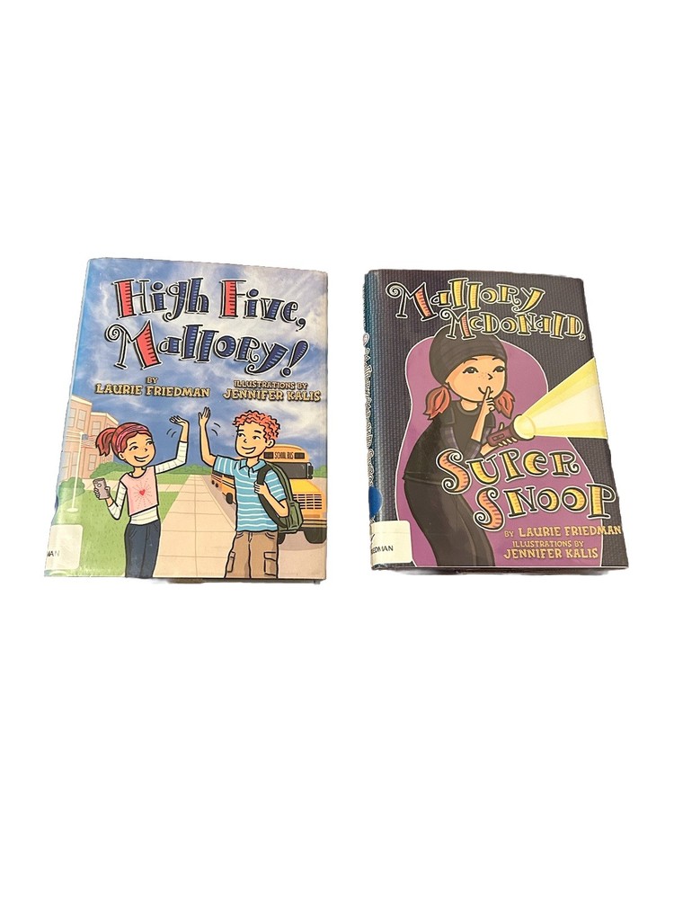 Lot of 2 Books High Five Mallory! &Mallory McDonald Super Snoop Friedman, Laurie