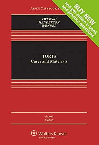 Torts: Cases and Materials - Hardcover, by Twerski Aaron D.; - Very Good j