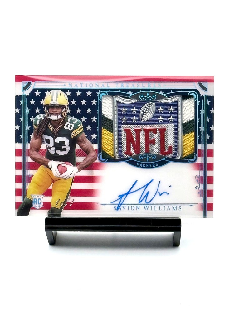 2025 National Treasures Savion Williams Stars & Stripes Shield 1/1 FOTL RPA #194