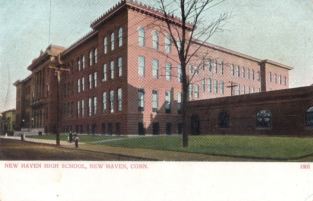 New Haven CT New High School UDB Postcard UNPOSTED EXCL