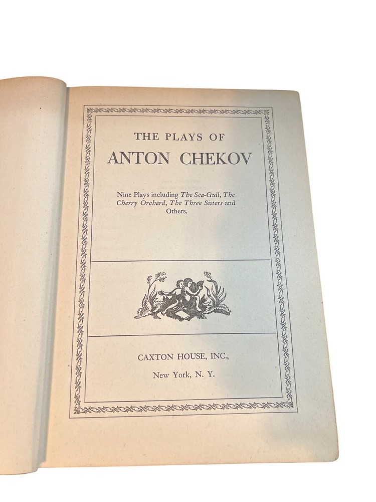 Antique Book Plays By Anton Chekhov Vintage Hardcover With Embossed Cover Dusty