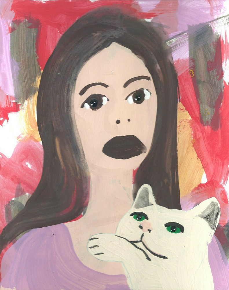 Gail  with Storm by  William Mayer new york artist surreal  impressionist