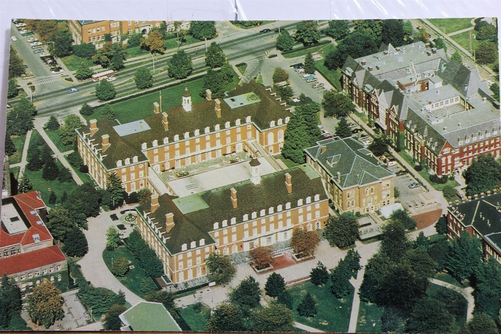 Illinois IL Urbana University Illini Union Aerial Postcard Old Vintage Card View