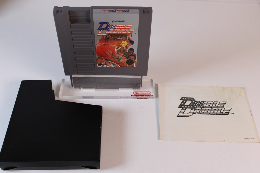 Double Dribble (Nintendo Entertainment System, 1986) game, manual, sleeve