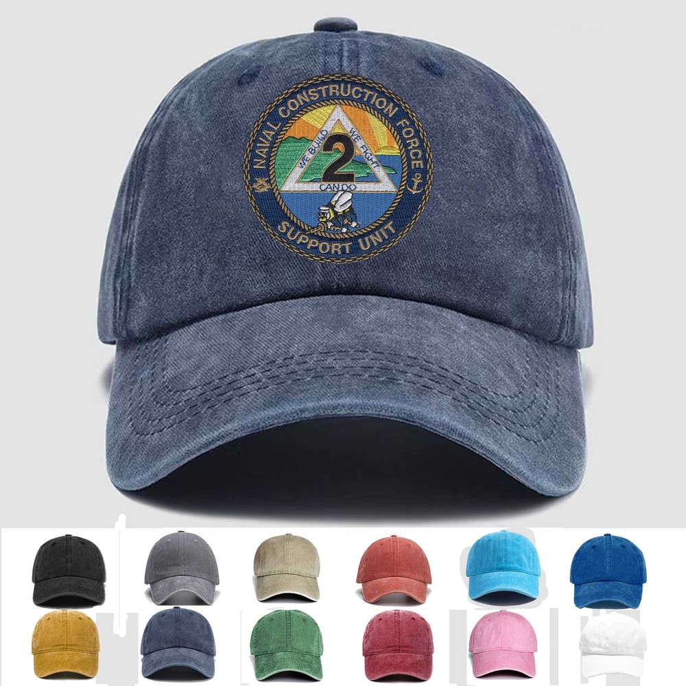 Custom Embroidered Hat Naval Construction Force Support Unit, Veteran Cap, Gift