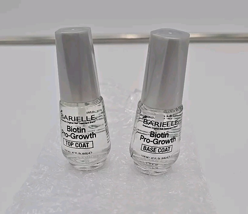 Barielle Biotin Pro-Growth Base Coat & Top Coat 2-PC Set New