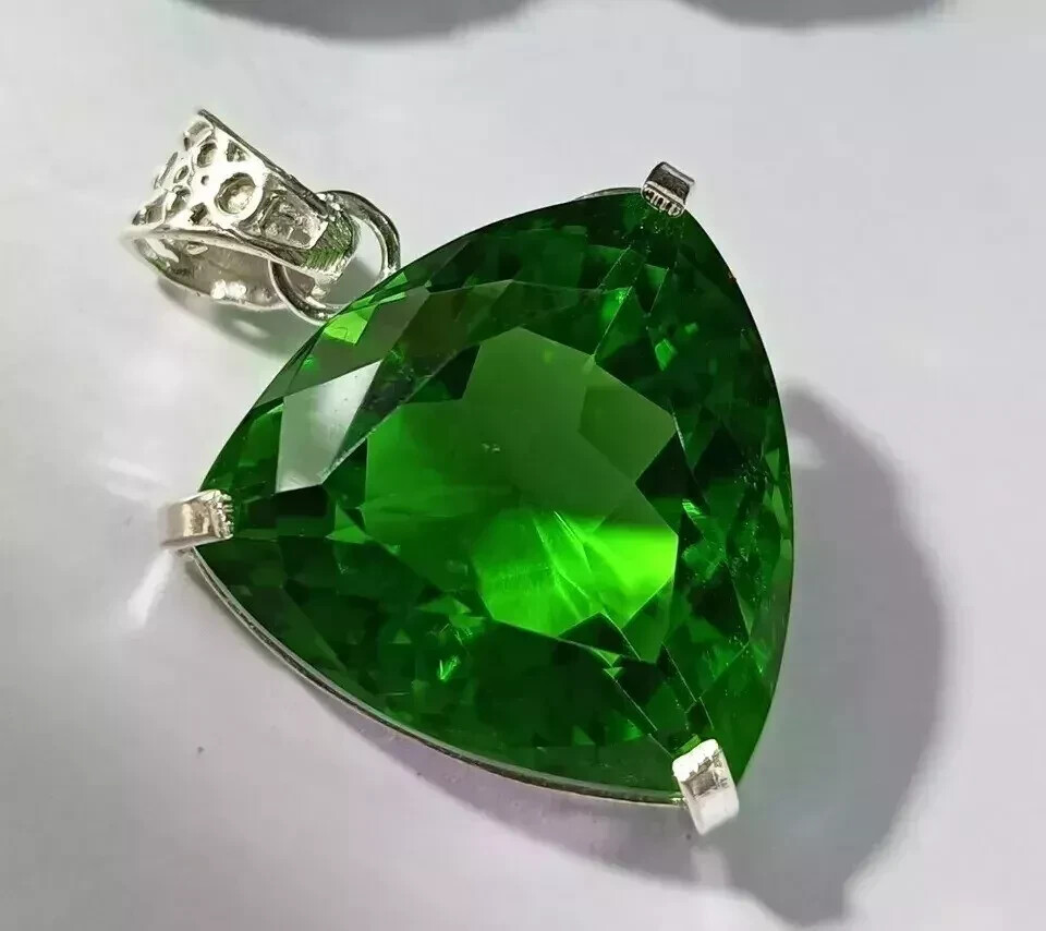 94.40 Ct Certified Natural Green Topaz 925 Silver Pendant Loose Gemstone