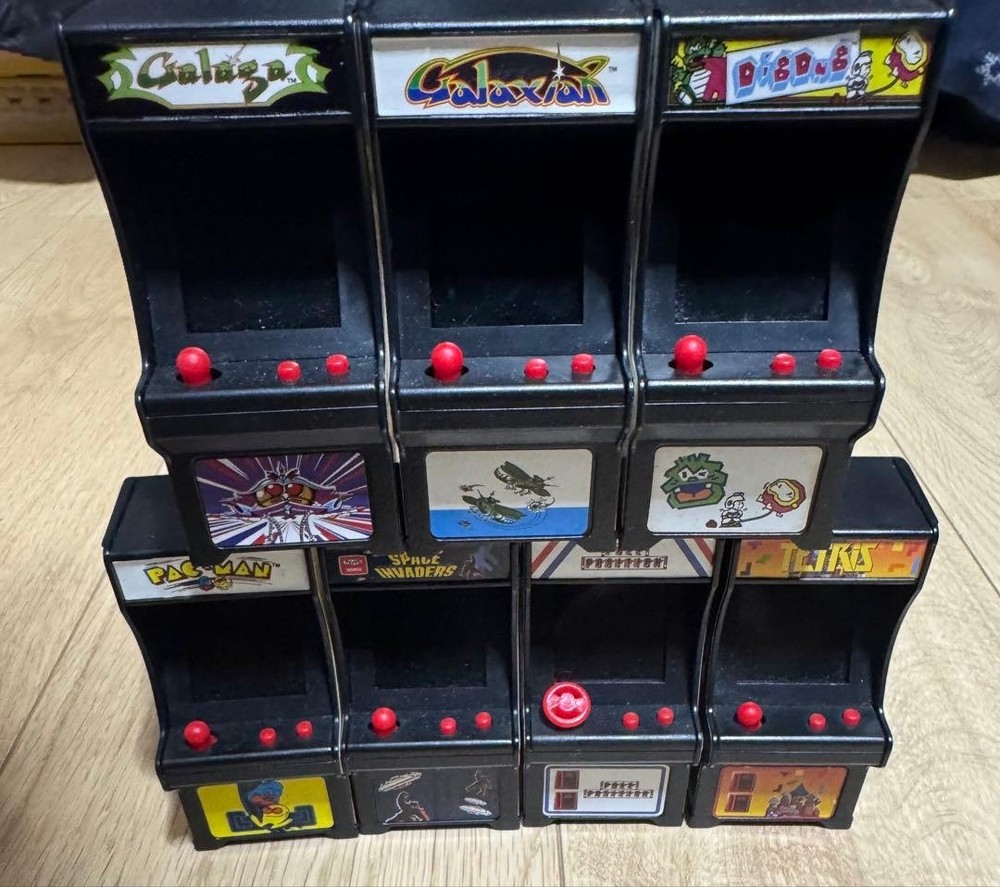 Tiny Arcade Set 7 Units Tetris Space Invaders Pac-Man #30fe2c