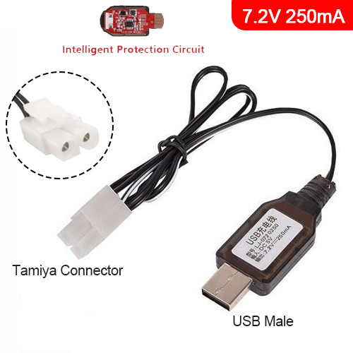 7.2V 250mA  B Charger Tamiya Connector Plug NiMH NiCD RC Model Battery Pack New