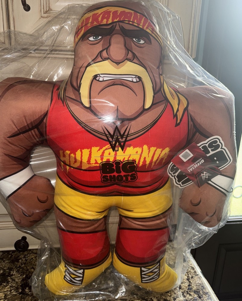 WWF WWE Hulk Hogan Wrestling Pillow Buddy Buddies Big Shots 22