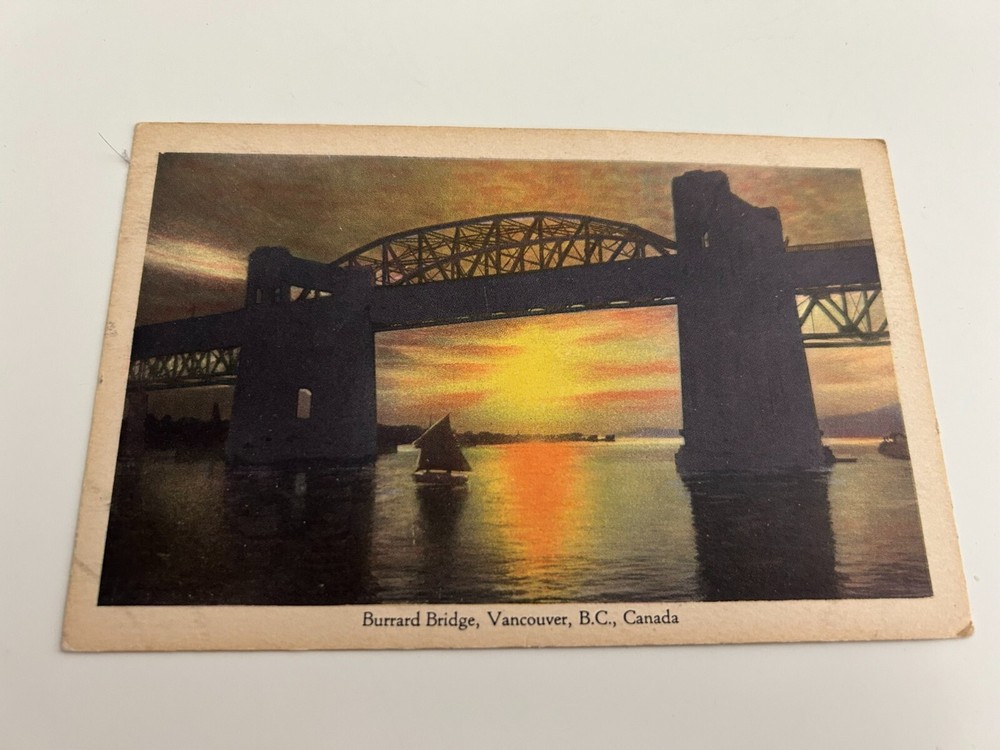 Burrard Bridge Vancouver BC Canada Postcard