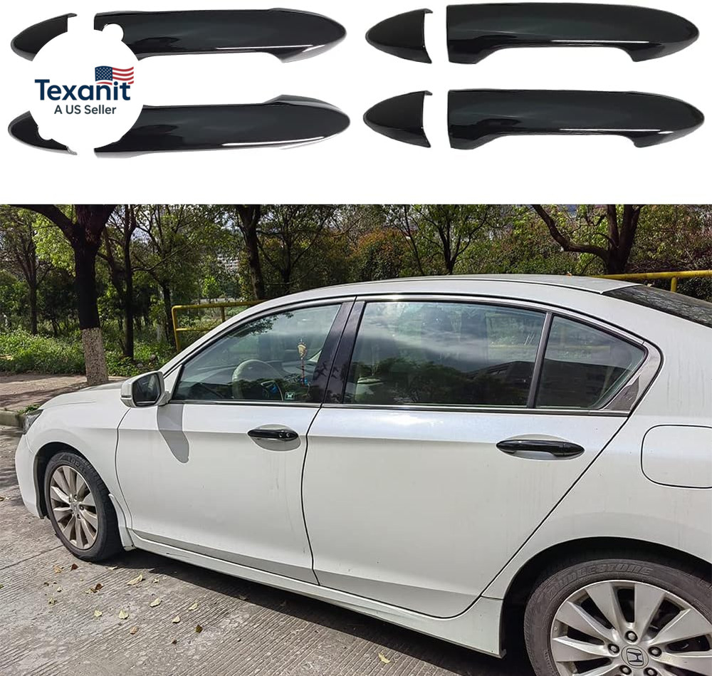 Glossy Black Exterior Door Handle Cover Trim for Honda Accord Sedan Accessories
