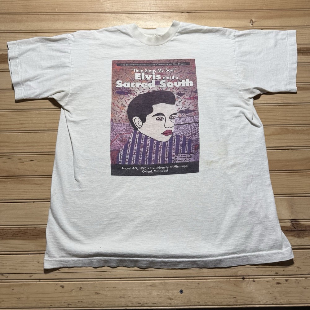 Vintage 90s 1996 Elvis Presley And The Sacred Soul Oxford Mississippi Shirt - XL