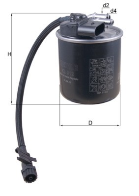 KL 912 Knecht fuel filter for Mercedes-Benz