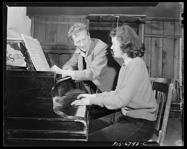 Interlochen Michigan 1942 Percy Grainger with Student at National Music Camp