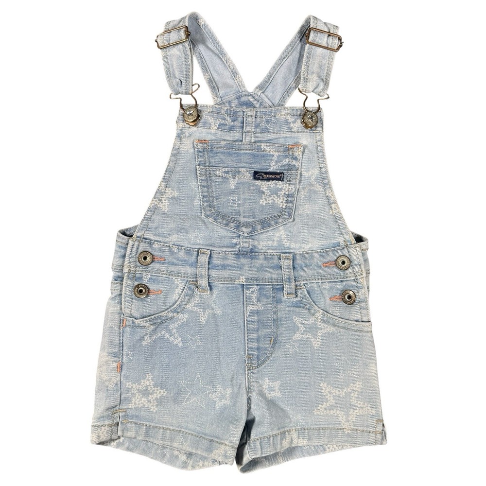 Jordache Girl’s Size 2T Denim Short Overalls with Pockets and Adjustable Straps