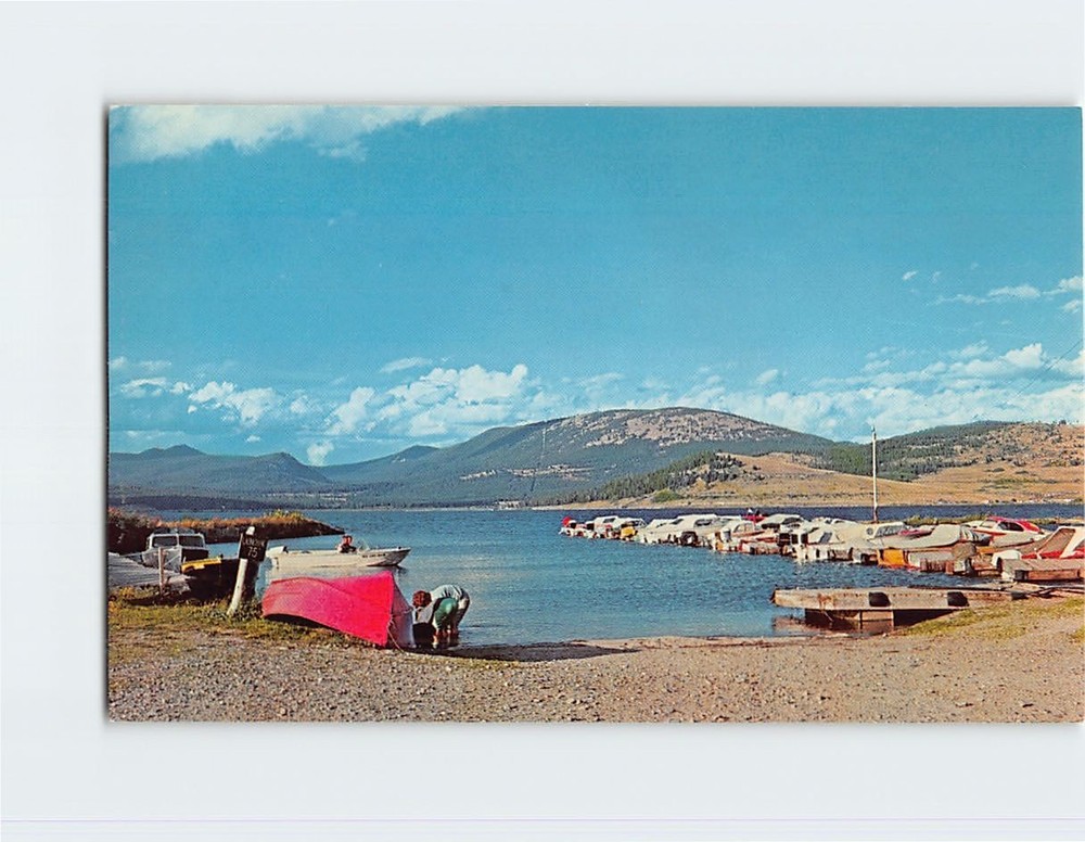Postcard Boating Georgetown Lake Montana USA
