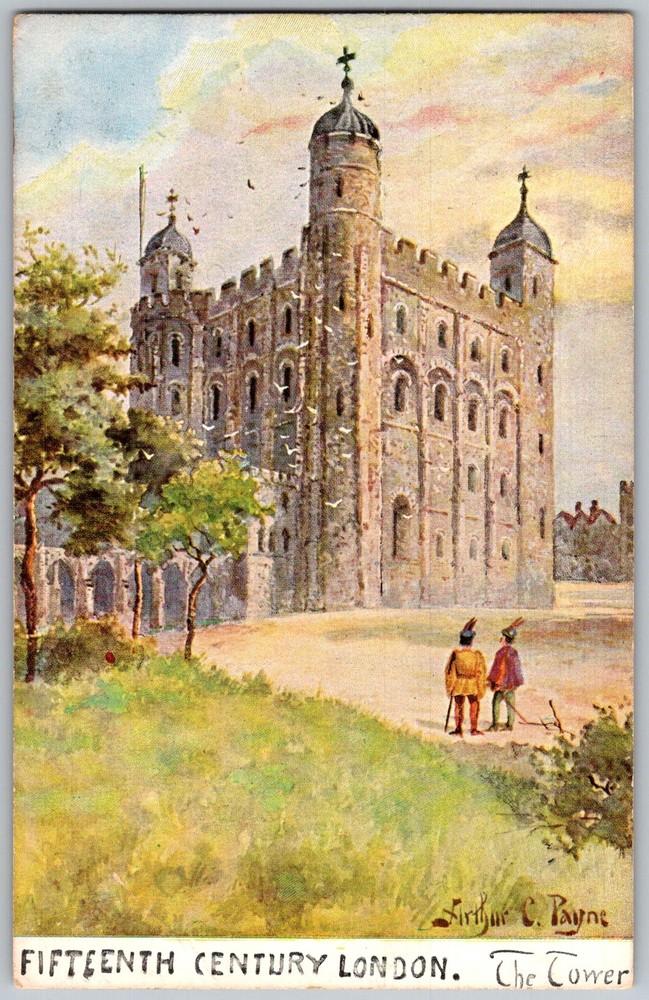 Antique Postcard White Tower London, England 1910s
