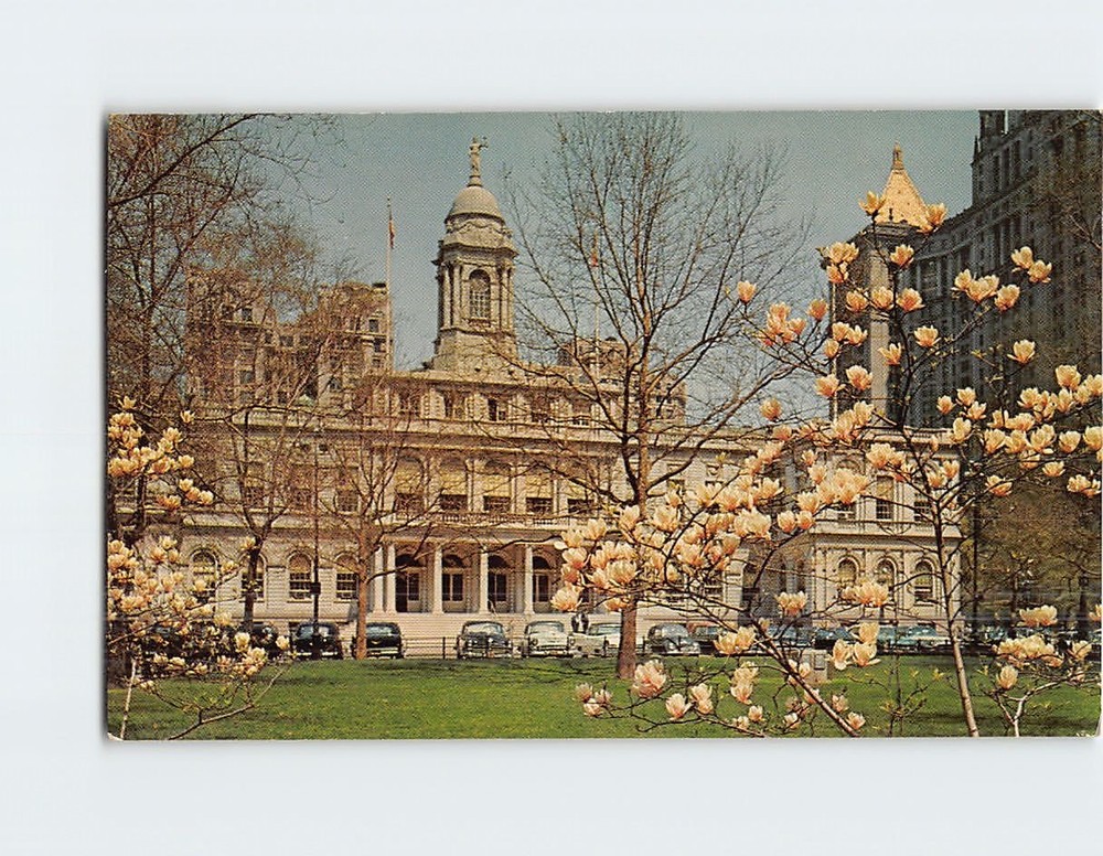 Postcard City Hall Park New York City New York USA