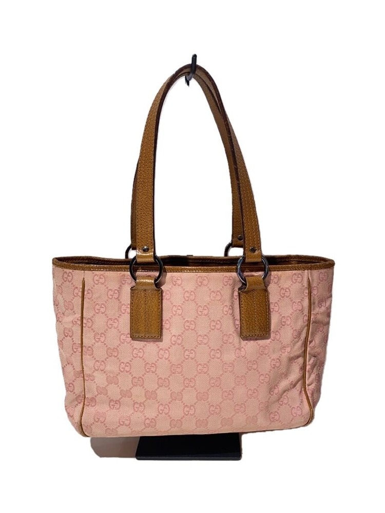 GUCCI GG Canvas Pink Tote Bag with All-Over Print Imported from Japan