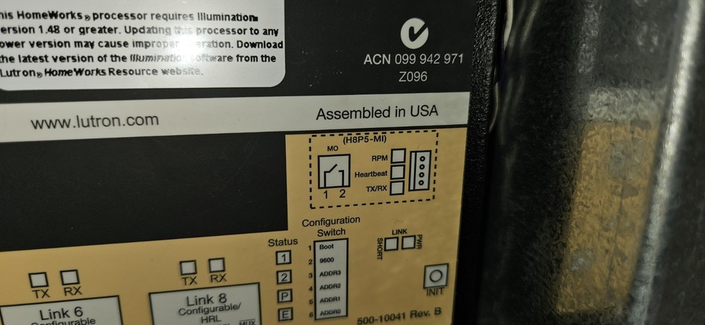 Lutron Processor - H8P5-MI