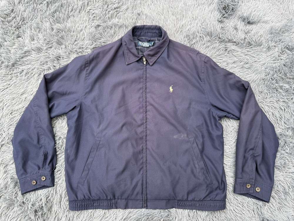 Polo Ralph Lauren Harrington Jacket Mens Medium Navy (READ)