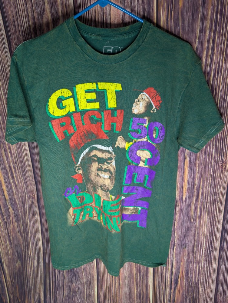50 Cent Get Rich Or Die Tryin T-Shirt Mens Medium In Da Club Rap Graphic Tee