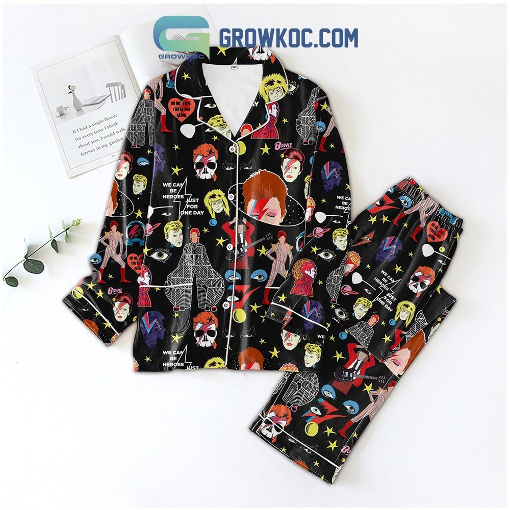 David Bowie Love You8217re Not Alone Pajamas Set