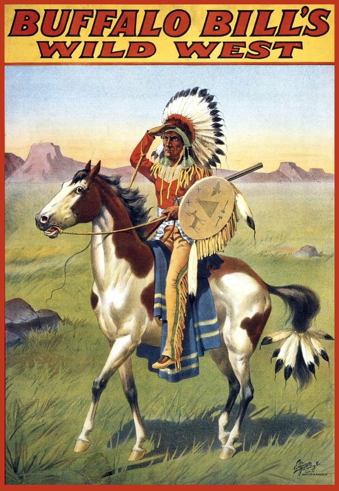 Buffalo Bill Wild West Native Horse Interior Wall Art Decoration Poster
