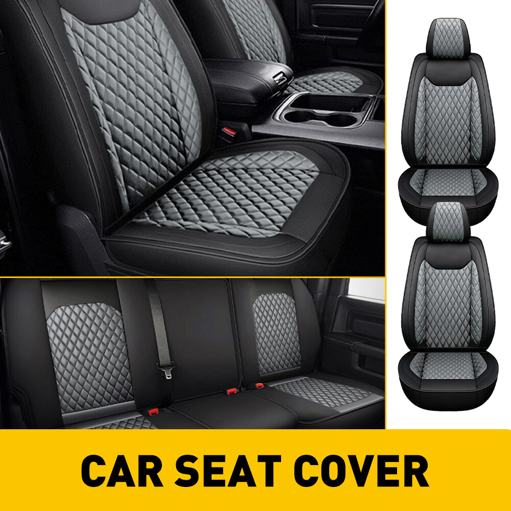For Ram 2009-2022 Seat Car Cover Deluxe PU Leather Seats Covershion Full Set