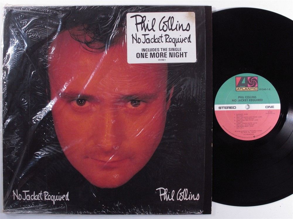 PHIL COLLINS No Jacket Required ATLANTIC LP VG+/VG++ SHRINK f