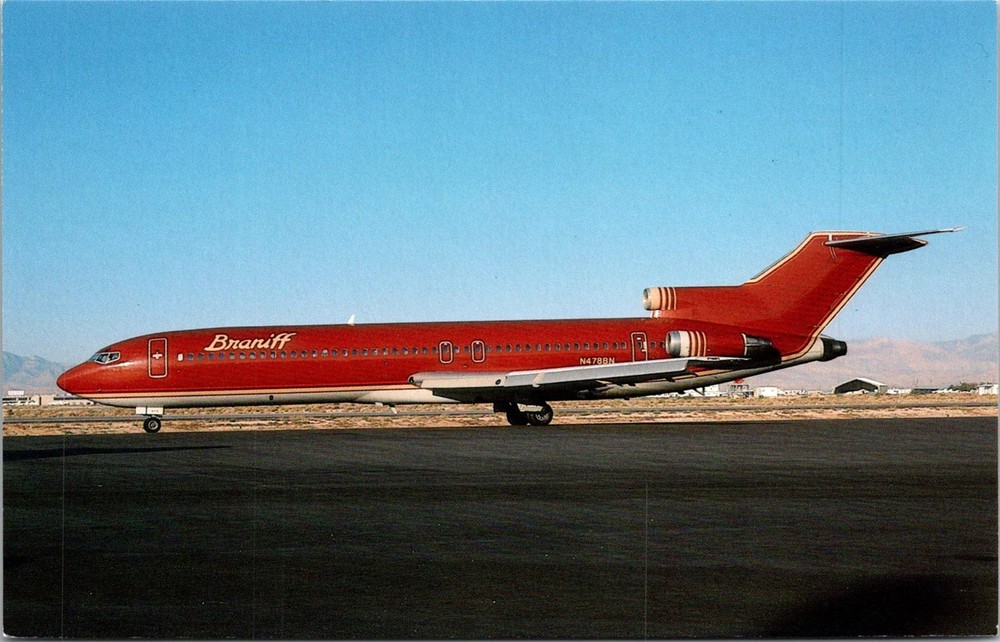 Dr Jim Stamps Postcard Braniff International Boeing 727 227 Unposted