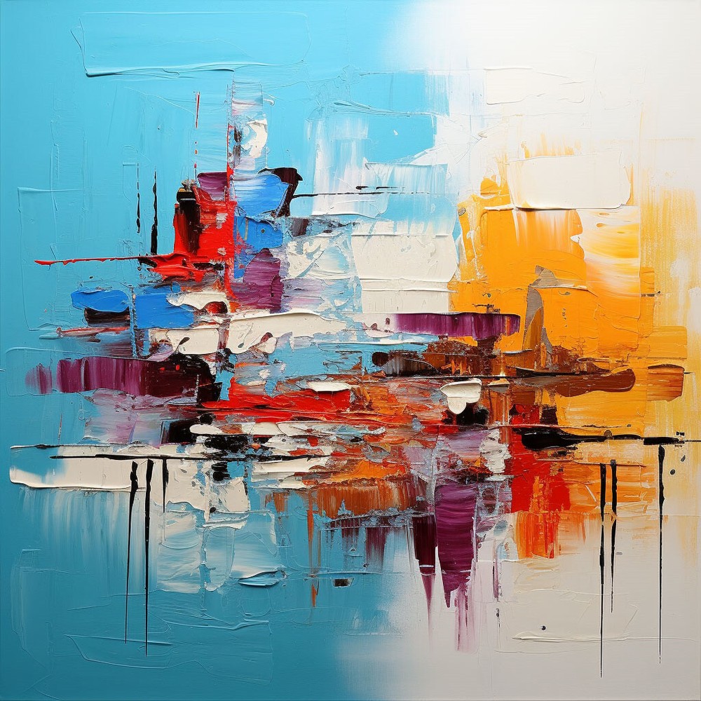 Handmade oil painting wall art color abstract texture home decor painting #263