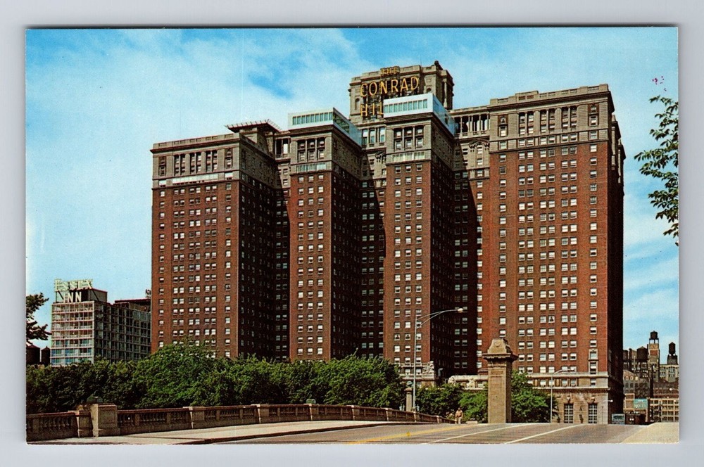 Chicago IL-Illinois, Conrad Hilton Hotel, Advertising, Antique Vintage Postcard