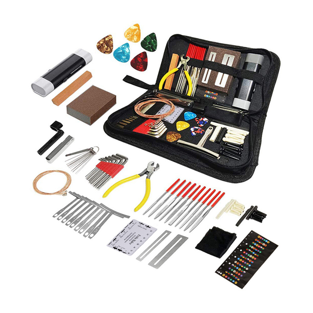 72Pcs Guitar Repairing Maintenance Accessorie Tool Kit, Guitar Gifts for Luthier