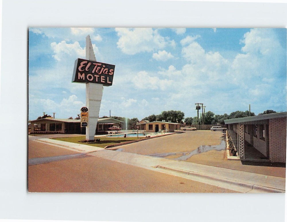 Postcard El Tejas Motel Lubbock Texas USA
