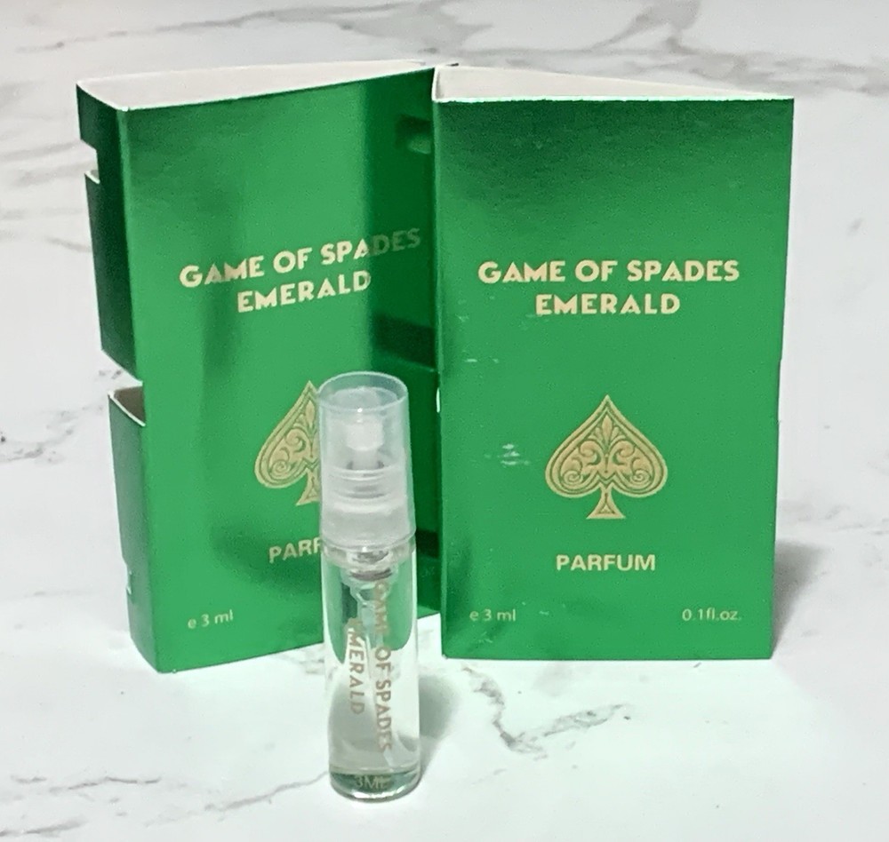 2X Game of Spades Emerald by Jo Milano, 0.1 oz, 3 ml Perfume Spray Sample