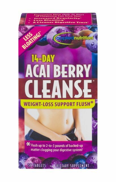 Acai Berry Cleanse 14 Day Weight Loss Support Dietary 56 tables Exp 4/2025-image