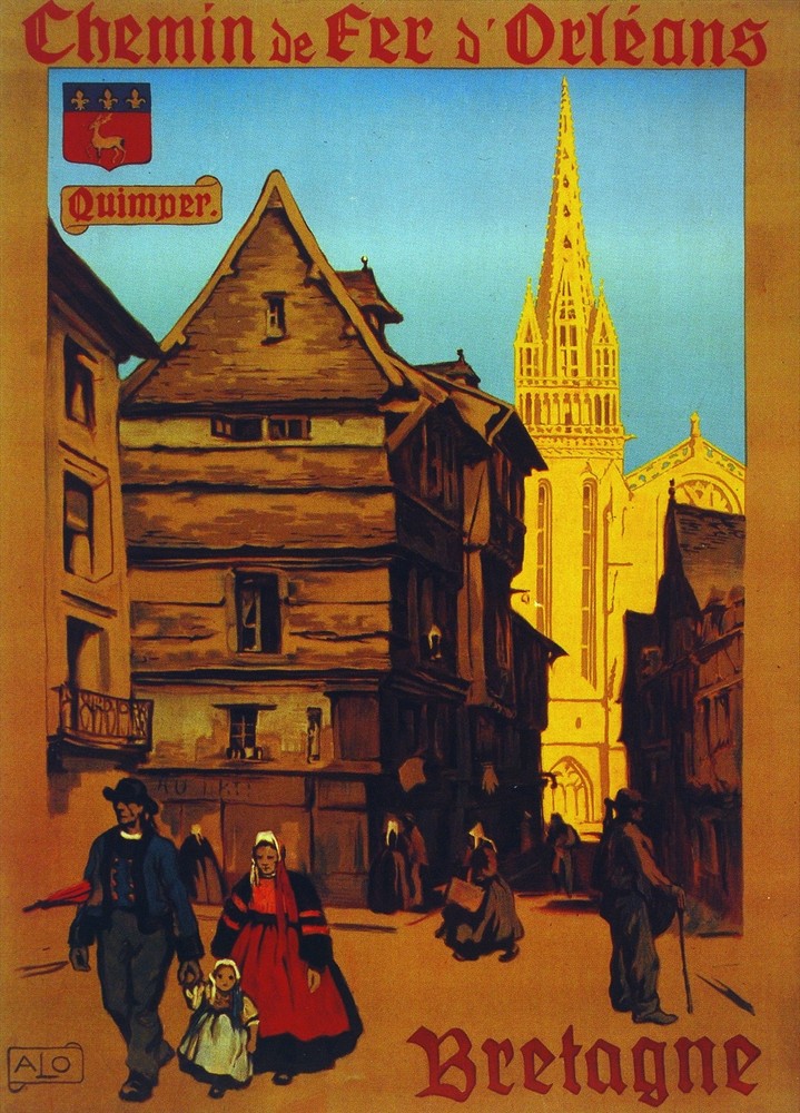 Chemins de fer D' Orleans Bretagne Decorative Poster. Fine Graphic Design 2887