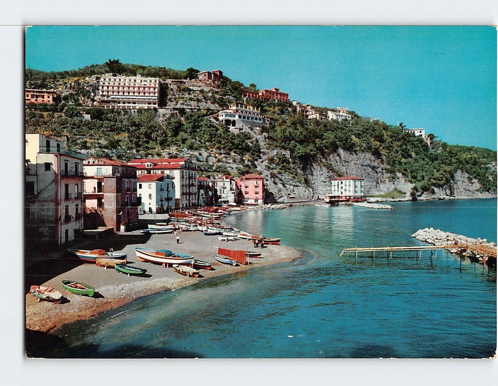 Postcard The Bristol Hotel from the Fishermens Marina Sorrento Italy