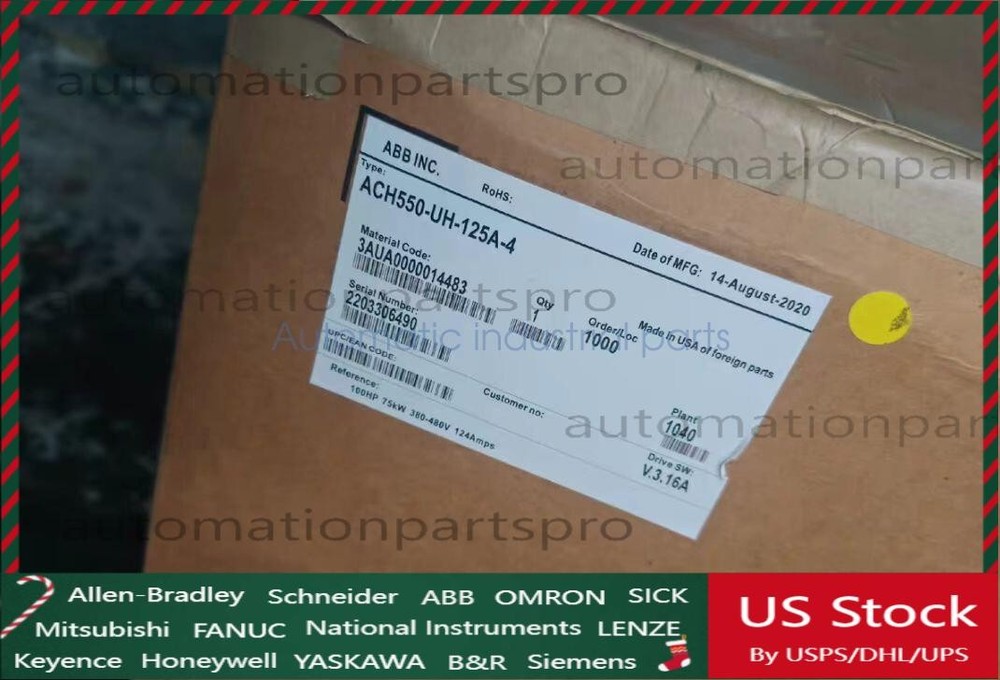 1PC ABB ACH550-UH-125A-4 inverter ACH550-UH-125A-4 BRAND NEW No Keypad
