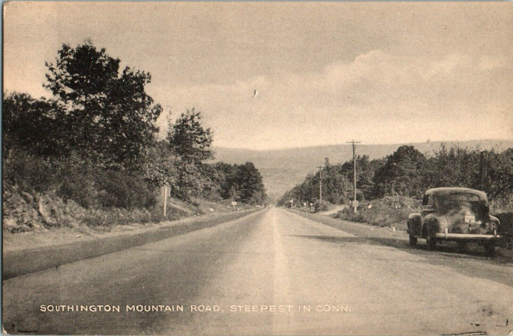 Vintage Postcard 1940s Southington Mountain Road - Steepest in Connecticut