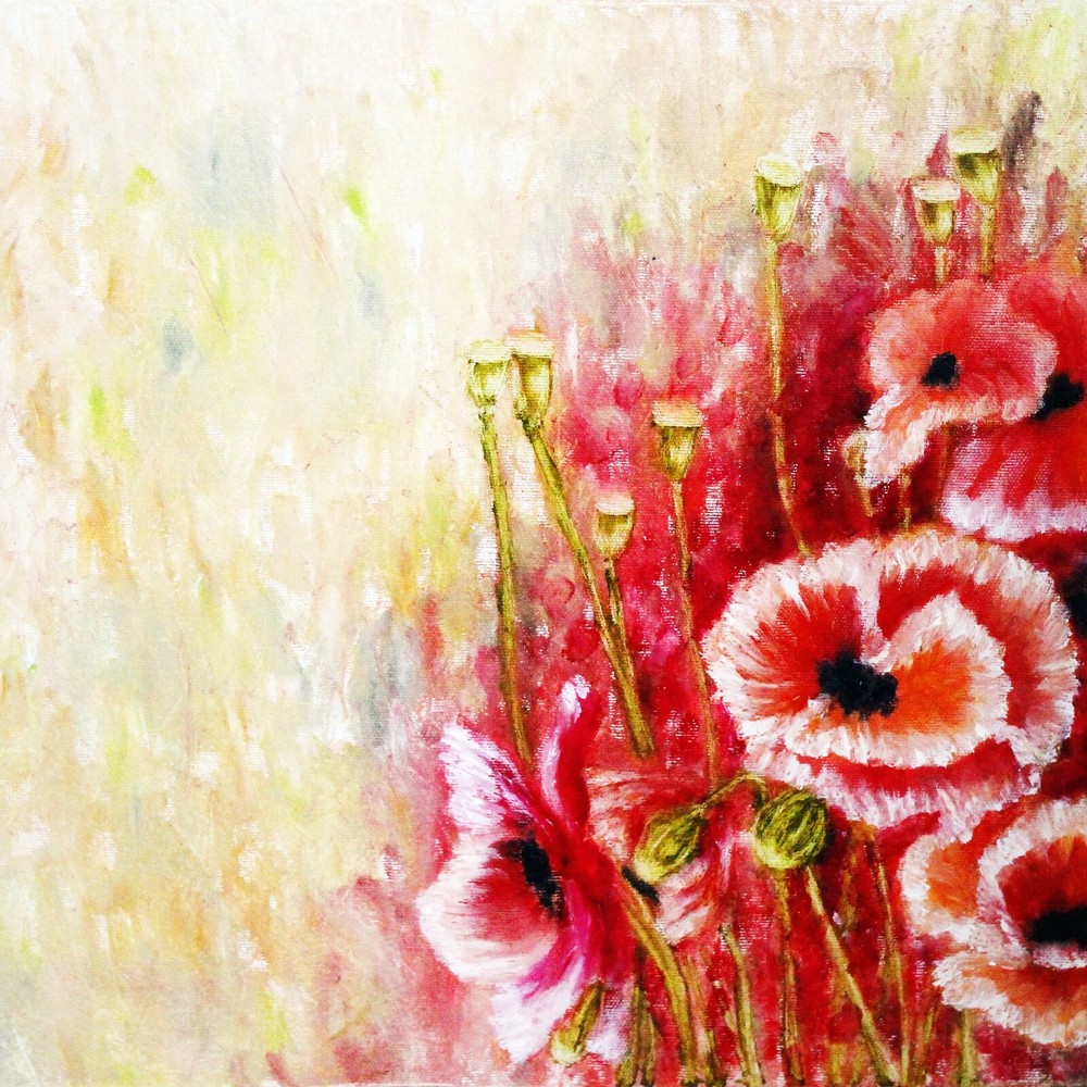 Poppy Painting Impressionism Art Poppies Flower Original Oil Painting On Canvas
