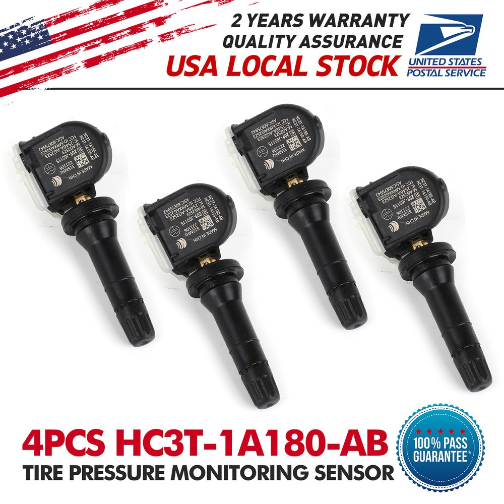 NEW 4X HC3T-1A180-AB Tire Pressure Monitor Sensor TPMS For LINCOLN CONTINENTAL